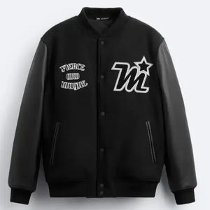 Custom High Quality Wool Varsity <b>Jacket</b> <b>Men</b> Latest Designs <b>Long</b> Sleeve Lettermen <b>Jacket</b> For <b>Men</b> Stand Wholesale Custom Winter - Product Image 1