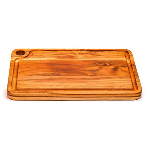 KSN Élégante planche à découper en bois d'acacia Plateau de service Conception réversible rectangulaire efficace pour la présentation de hachage à double usage - Product Image 2