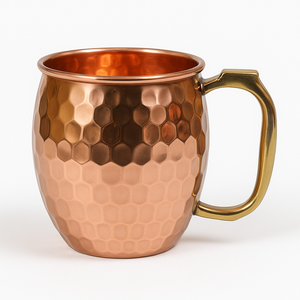 Tazas de cobre ecológicas de calidad al por mayor, tazas martilladas de mula de Moscú de Metal puro, diseño de taza para beber a la venta - Product Image 6