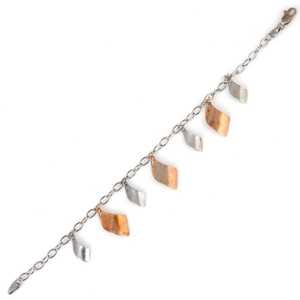 Pulsera de tenis de plata de ley 925 bicolor con patrón ondulado, accesorio de moda - Product Image 2