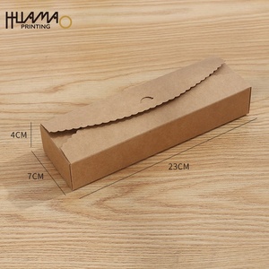 Caja de Papel con Borde Festoneado de Color Sólido Personalizada HUAMAO, Embalaje Largo Plegable para Galletas, Dulces y Pequeños Regalos - Product Image 5