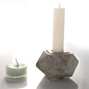 Soporte de incienso de piedra minimalista moderno soporte de vela Art Deco Palo Santo geométrico - Product Image 3