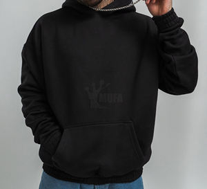 2025 luxe personnalisé poids lourd 100% coton français éponge sweat à capuche surdimensionné pour hommes teint uni pour l'hiver - Product Image 5