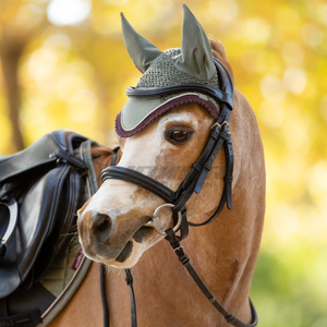 Bonnet d'oreille de cheval au crochet de qualité supérieure lavable léger respirant voile de mouche parfait pour les spectacles équestres élégants Bonnet d'oreille - Product Image 3
