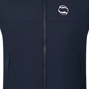 Chalecos sin mangas Softshell ligeros con logotipo bordado personalizado para hombre, chaquetas impermeables con cremallera, viajes, senderismo, correr - Product Image 4