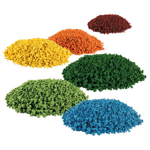 Material de superficie resistente de gránulos de goma para verter en húmedo en el campo de juego, gránulos de goma roja EPDM de campo de juego escolar de 1-4mm a la venta - Product Image 2