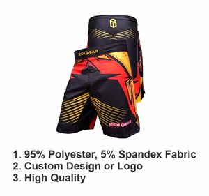 Venta al por mayor de pantalones cortos de boxeo MMA ecológicos diseño personalizado impreso sólido Muay Thai artes marciales BJJ Grappling entrenamiento deportivo - Product Image 4