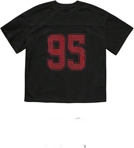 Camiseta de fútbol americano ligera personalizada, camisetas de malla de manga corta con uniforme de fútbol americano de corte cuadrado - Product Image 5