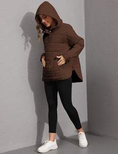 Surdimensionné Pull Puffer Veste pour Femmes à Manches Longues Matelassé Hoodies Manteaux D'hiver Survêtement - Product Image 5