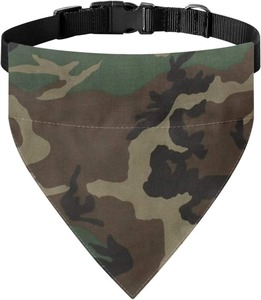 Bandana de algodón y lino para perros, babero triangular clásico con hebilla de liberación para perros a la moda - Product Image 1