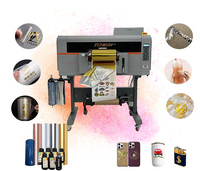 Impresora Uv Dtf con rollo de laminador para enrollar todo en uno cajas de carcasa móvil Transferencia de pegatinas impresora Uv Dtf 30 cm para logotipo