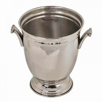 Offre d'usine : Seau à champagne, fournitures pour hôtels et restaurants, seau à glace rond personnalisé, couleur argent, seau à glace et bac à vin