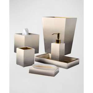 Distributeur de savon en marbre résistant aux intempéries, ensemble de salle de bain en résine pour salles de bain en plein air ou au bord de la piscine, usage domestique - Product Image 1