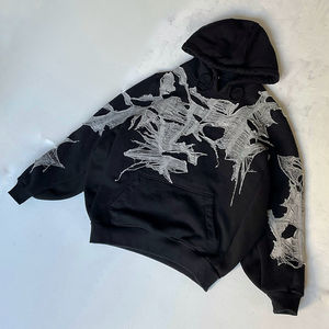 Fabricants de vêtements, polaire personnalisée 350 g/m², broderie, strass, streetwear écologique, style minimaliste, pull de qualité - Product Image 3