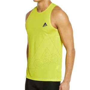 2023 hommes sans manches coton/Spandex Jersey débardeur respirant athlétique Muscle entraînement hauts de gymnastique OEM haltérophilie course - Product Image 3