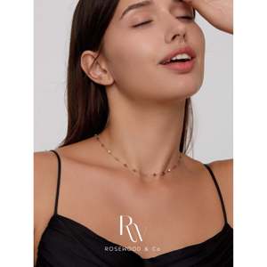 สร้อยคอประดับพลอยรุ้งเคลือบทองไม่ลอก พร้อมอาเกตและทับทิมแดง เครื่องประดับแฟชั่นสำหรับผู้หญิง ไอเดียของขวัญสุดพิเศษ - Product Image 6