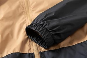 <b>Men's</b> Lightweight Windproof Canvas 100% Cotton Windbreaker <b>Jacket</b> for Autumn Stand Collar with Front Logo - Product Image 3