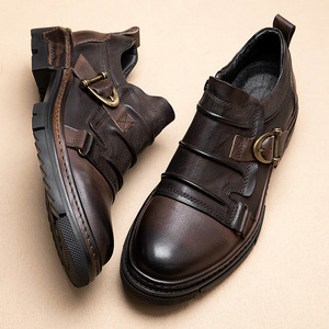 Men's Waterproof Breathable Lightweight Genuine Leather Business Formal Flat Casual Outdoor Shoes for Large Sizes Shoes - Product Image 2