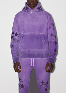 100% Cotton Material Plain Blank <b>Purple</b> Color Training Tracksuits for Unisex Custom Made Screen Printed Acid Washed Tracksuits - Product Image 2