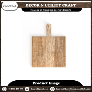 Planche à découper en bois rectangulaire avec poignée, design en bois naturel - Product Image 5