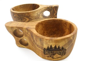 Taza Kuksa de Estilo Clásico de Madera de Abedul Ligera - Taza de Viaje Ecológica a Prueba de Fugas con Asa Hecha a Mano para Comer al Aire Libre - Product Image 6