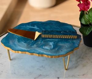 Support à gâteau en résine transparente |   Porte-dessert transparent moderne - Product Image 3