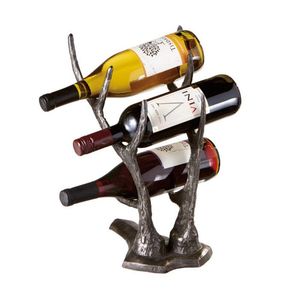 Soporte para Botellas de Vino de Metal de Primera Calidad, Acabado Plateado Brillante, Decoración para Centro de Mesa - Product Image 2