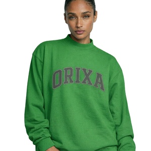 Custom Logo Oversized Mockneck Sweatshirt Premium Fleece Pullover Cozy Soft Warm Relaxed Loose Fit <b>Winter</b> Casual Fashion <b>Top</b> - Product Image 1