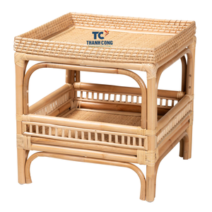 Bonito diseño moderno bohemio mesa auxiliar de ratán natural mesas de centro hechas en Vietnam respetuosas con el medio ambiente al por mayor - Product Image 2