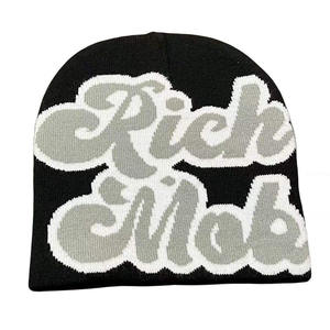 Wholesale in Stock Fashion Thick Knitted Beanie <b>Cap</b> Quality Hip Hop Jacquard Unisex <b>Winter</b> Cuffed Beanies <b>Cap</b> for Sale - Product Image 3