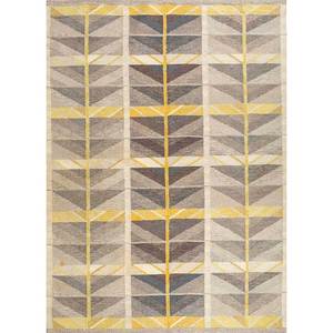 พรมขนสัตว์ขนาดใหญ่ Nayaab Classic ลายเรขาคณิต ทำมือ ขนาด 9x12 ฟุต สำหรับทางเข้าบ้าน-Paem-803 สีแดงและสีส้ม ทอแบบเรียบ - Product Image 1