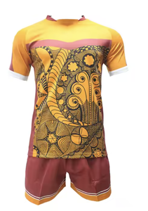 Conjuntos de camisetas de fútbol de malla de diseño personalizado de fábrica, uniforme de Rugby de fútbol americano Unisex, 100% poliéster, secado rápido, transpirable - Product Image 2