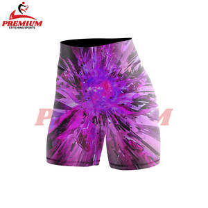 Nouveau design personnalisé sublimé imprimé Yoga course à pied Gym Biker Shorts athlétiques sublimés Shorts de compression Booty Shorts - Product Image 6