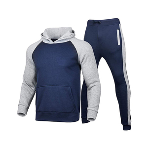 Conjunto Deportivo de Dos Piezas para Hombre con Textura Acanalada, Puños Acanalados, Bolsillos Laterales, Apto para Invierno, con Capucha y Cordones, para Compradores Mayoristas - Product Image 1