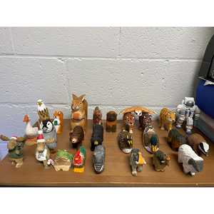 Statua di Anatra in Legno Intagliata a Mano YEEYAYA, Decorazione per la Casa, Scultura e Statuette in Legno, Animali da Fattoria, Figurine Natalizie e Giocattoli per Arredamento - Product Image 4