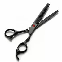Juego de Tijeras de Peluquería Profesionales de Acero Inoxidable con Mango de Cerámica, Tijeras para Cortar el Cabello, Cuchillas Afiladas como Cuchillos de Afeitar, para Adelgazar y Cortar el Cabello