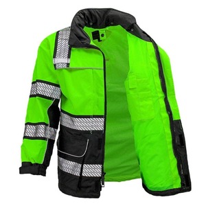 Couleur et taille personnalisées Vêtements de sécurité Veste de sécurité haute visibilité tendance Veste de sécurité haute visibilité imprimée avec logo personnalisé et fermeture éclair - Product Image 2