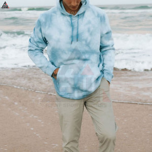 Venta al por mayor de fabricación de sudaderas con capucha de gran tamaño Tie Dye Hoodie Basics algodón mezclado peso pesado térmico hombres Sudadera con capucha - Product Image 6