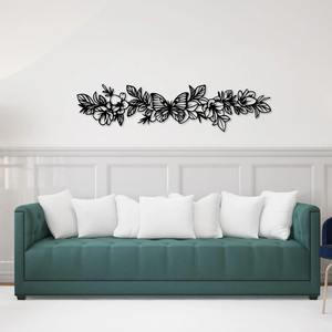 Décoration murale noire moderne en forme de papillon, idéale pour le salon, point focal au-dessus du canapé et mur d'escalier, en provenance d'Inde - Product Image 1
