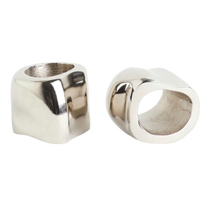 Rond de serviette en métal argenté de conception unique en gros pour la décoration de mariage de table à bas prix - Product Image 4