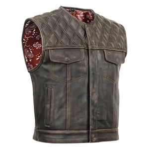 Gilets en cuir à fermeture éclair 2026 – Vestes de moto en cuir de vachette véritable pour motards et voyages en extérieur - Product Image 6