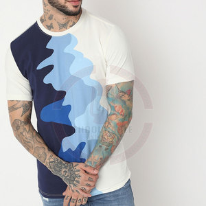 Camiseta con estampado de algodón 100% personalizado y logotipo de marca OEM para hombre, camiseta de gimnasio de gran tamaño transpirable de secado rápido con cuello redondo, camiseta sólida 3D de Pakistán - Product Image 2