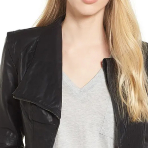 New Fashion Comfortable Premium Women's <b>Winter</b> <b>Leather</b> <b>Jacket</b> Breathable Front Logo Streetwear Solid Color Casual Wear - Product Image 6