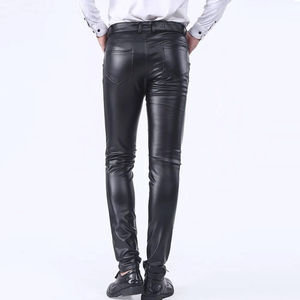 Pantalon en cuir véritable pour homme de haute qualité, style urbain, couleur noire, coupe droite, taille mi-haute, imperméable, écologique, meilleur prix - Product Image 4