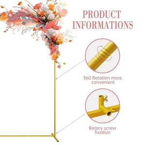 <b>Wedding</b> Arch <b>Backdrop</b> <b>Stand</b> Square Detachable Small Portable Decorative For Party Flower Rack <b>Wedding</b> Ceremony Frame & Birthday - Product Image 2