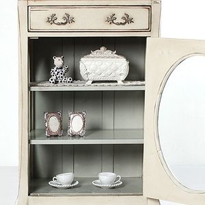 Armoire en acajou de qualité supérieure n ° 1405 avec verre pour décor de chambre à coucher Design esthétique vintage classique - Product Image 4