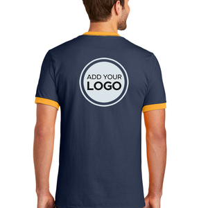 Camiseta con logo personalizado 52% algodón 48% poliéster para hombre, camiseta tipo ringer - Product Image 5