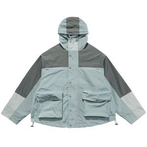 Chaquetas SoftShell a prueba de viento para hombre, ropa de calle, chaqueta cortavientos de gran tamaño con cremallera de poliéster Vintage - Product Image 2