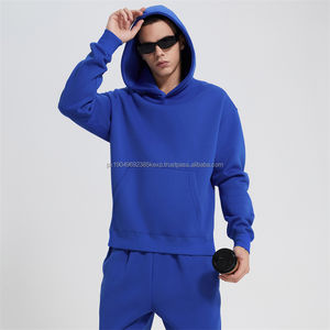 Suministro Directo de Fábrica, Conjuntos Deportivos Ecológicos Personalizados para Hombre, Sudadera con Capucha, Traje de Entrenamiento para Gimnasio, Transpirable, Invierno, Color Sólido - Product Image 4