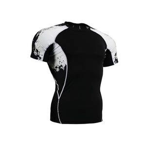 Camiseta de compresión transpirable para hombre, ropa deportiva personalizada, proveedor mayorista OEM, ropa de gimnasio y fitness - Product Image 4